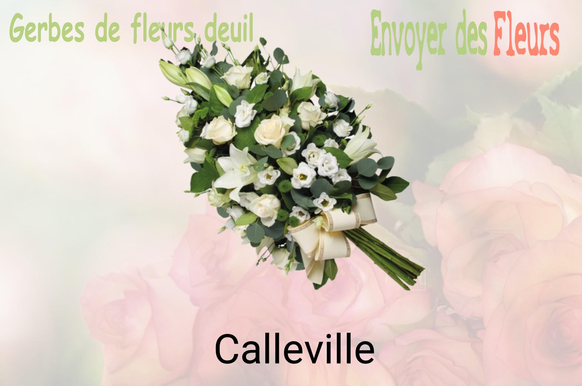Gerbe de fleurs de deuil livrée à Calleville